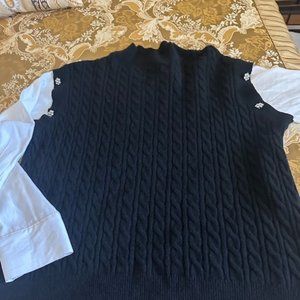 NWT, OnTwelfth Black and white sweater